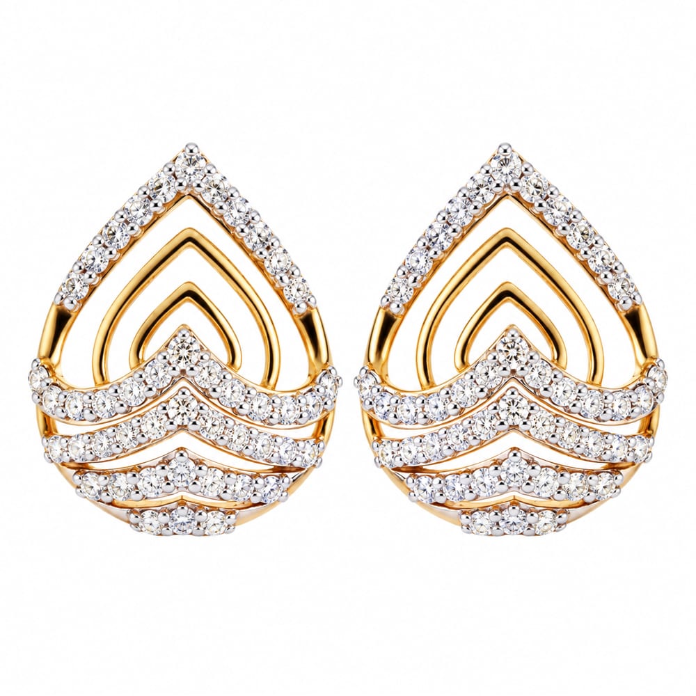 Sparkling Teardrop Diamond Earrings