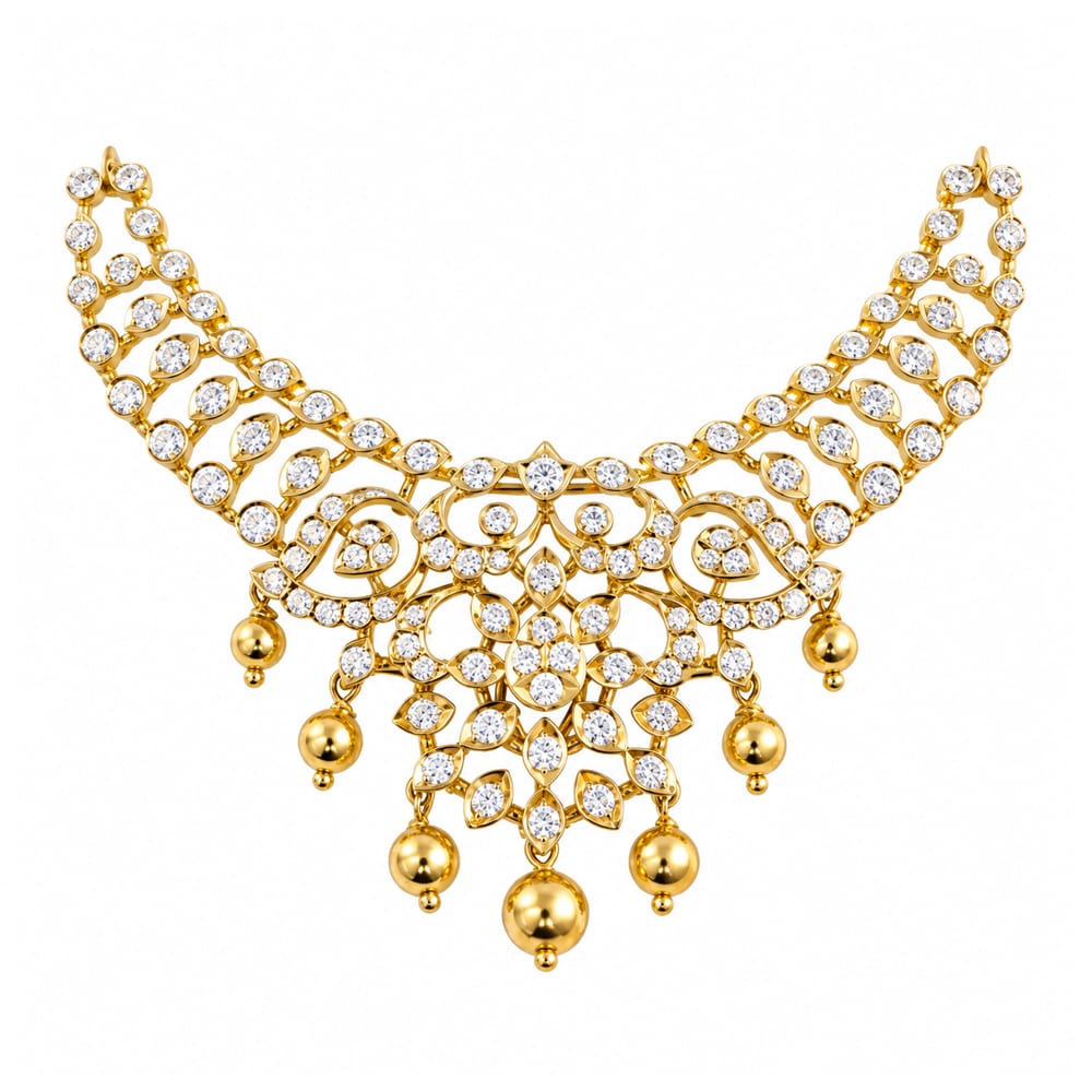 Elegant Crown Gold & Diamond Tanmania Pendant