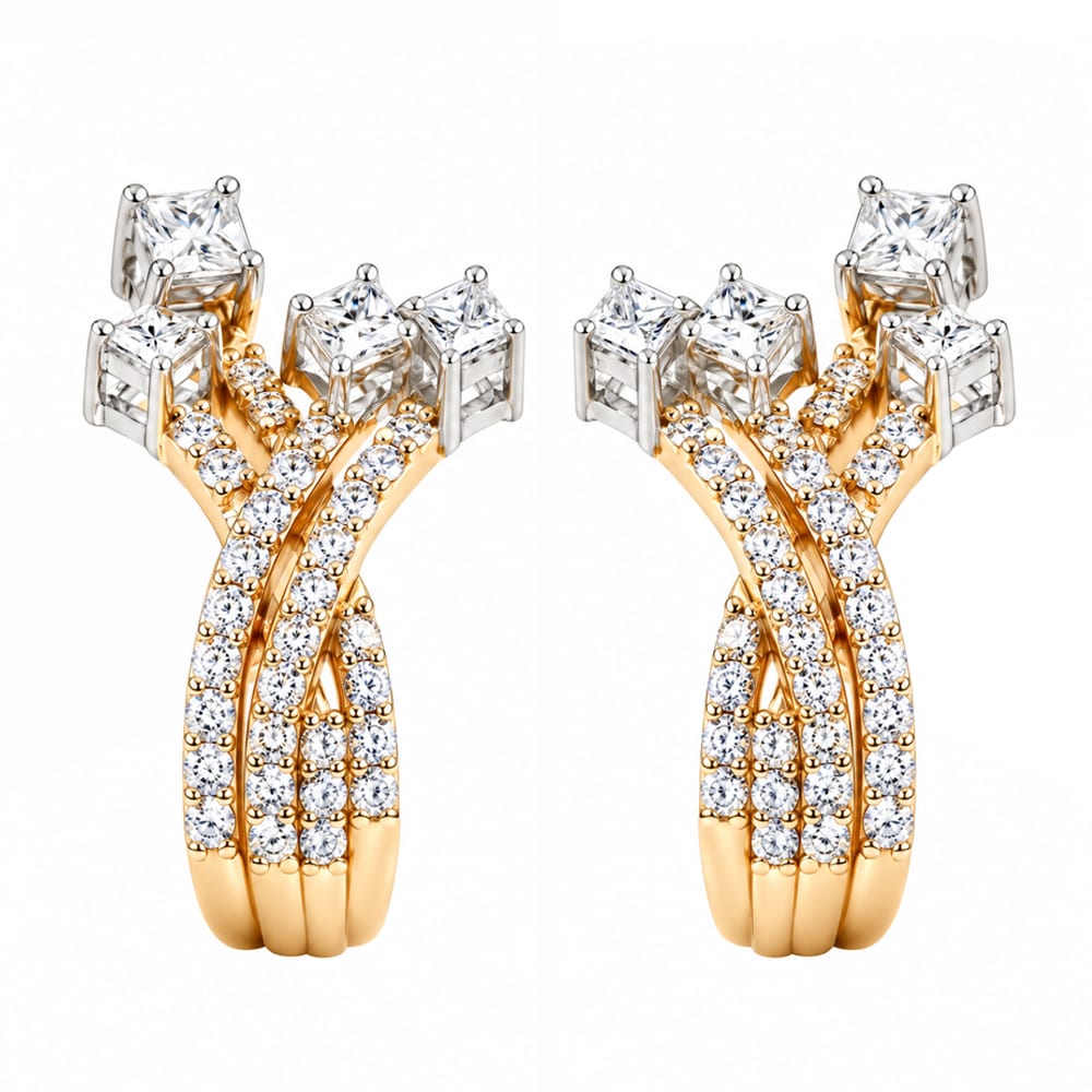 Stylish Diamond Earrings